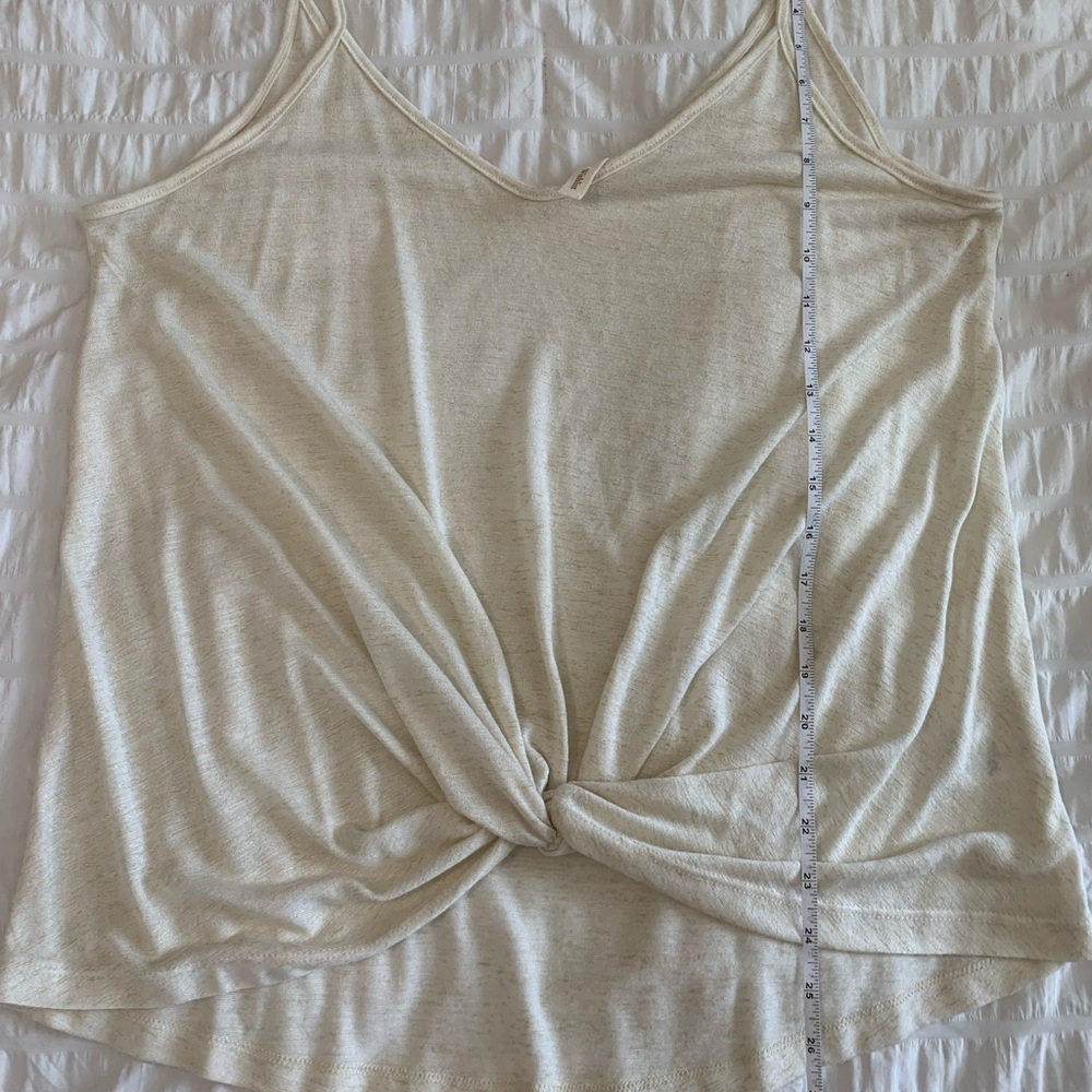Wishlist Cream Relaxed KnotFront Tank - Picture 10 of 16